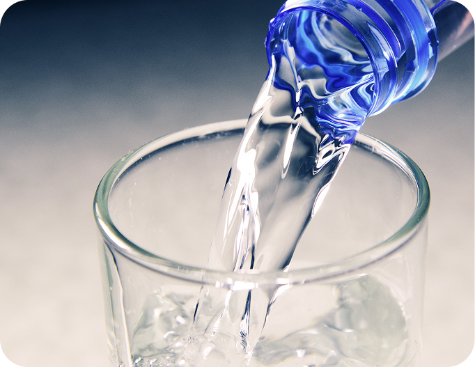 Water pouring into glass