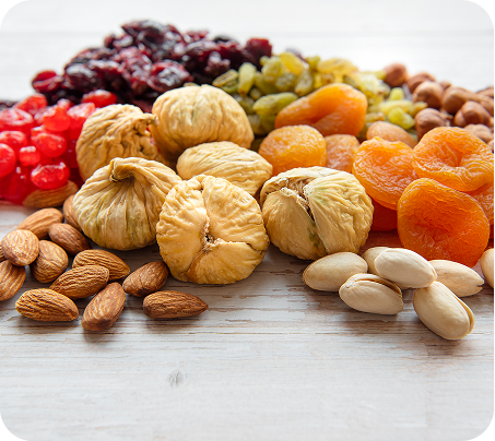 Dried fruits and nuts