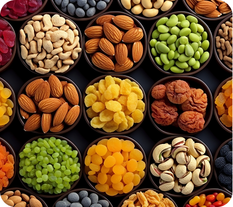 Assorted nuts and dried fruits