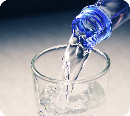 Water pouring into glass